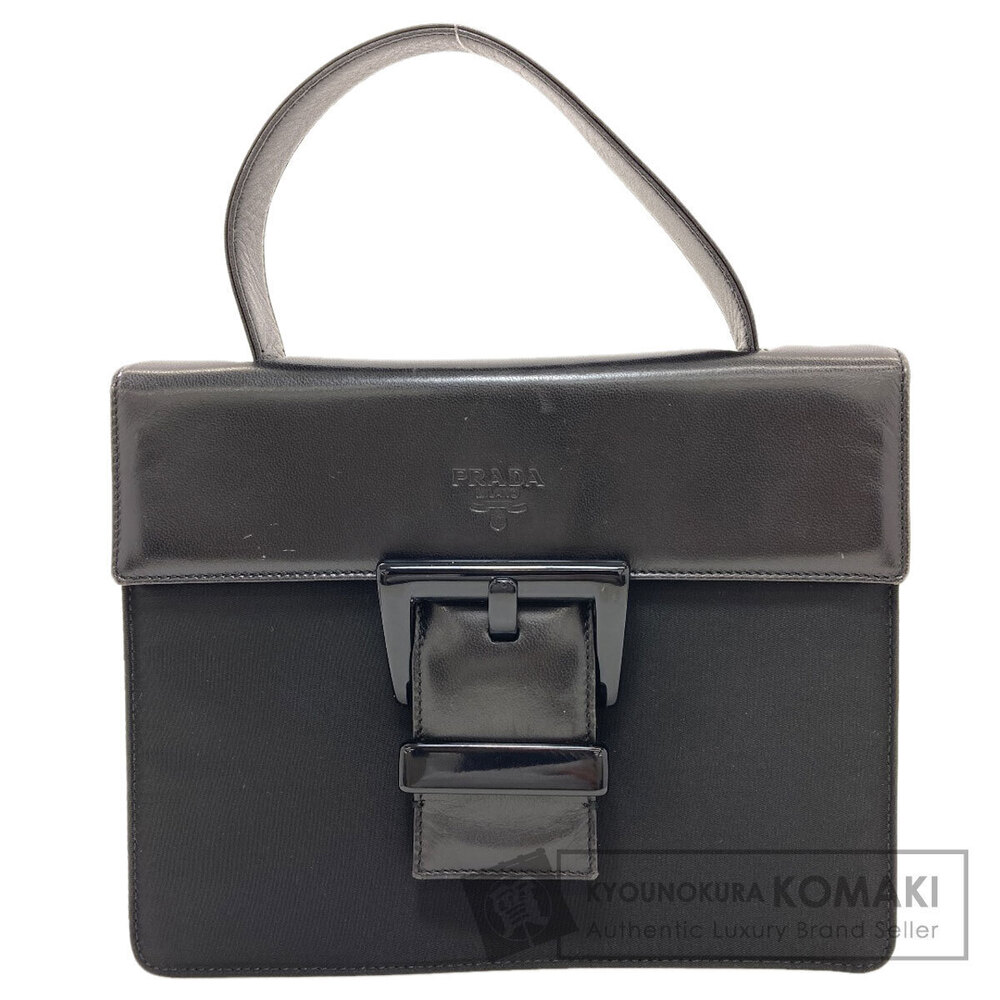 Prada Belt Motif Handbag Leather